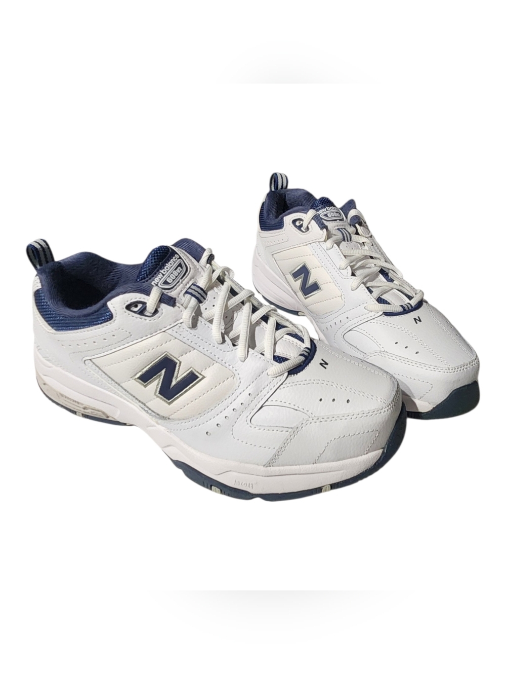 NEW!  New Balance 608v2 Classic Trainers White Navy Sneakers Size 10.5